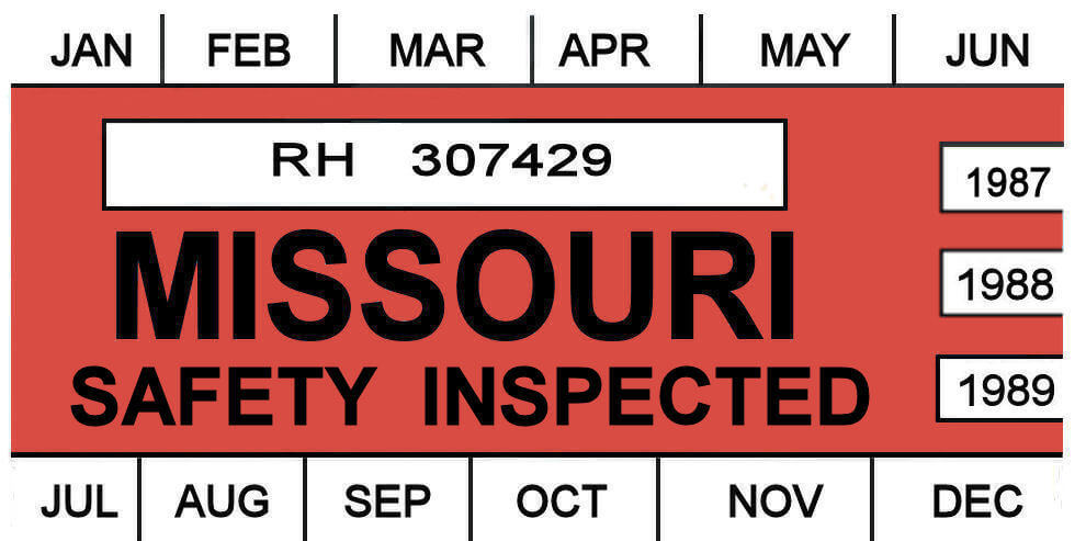(image for) 1987-89 Missouri Inspection sticker